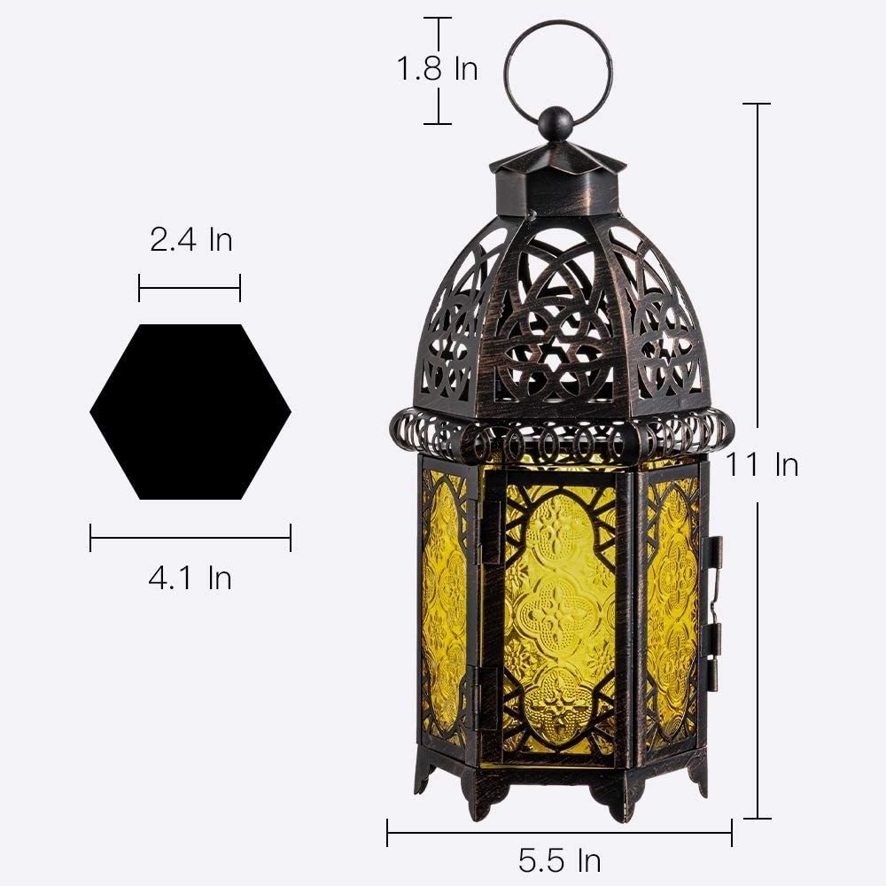 Wholesale lantern moroccan decorative Led candle modern lanterns Outdoor hanging metal lanterns