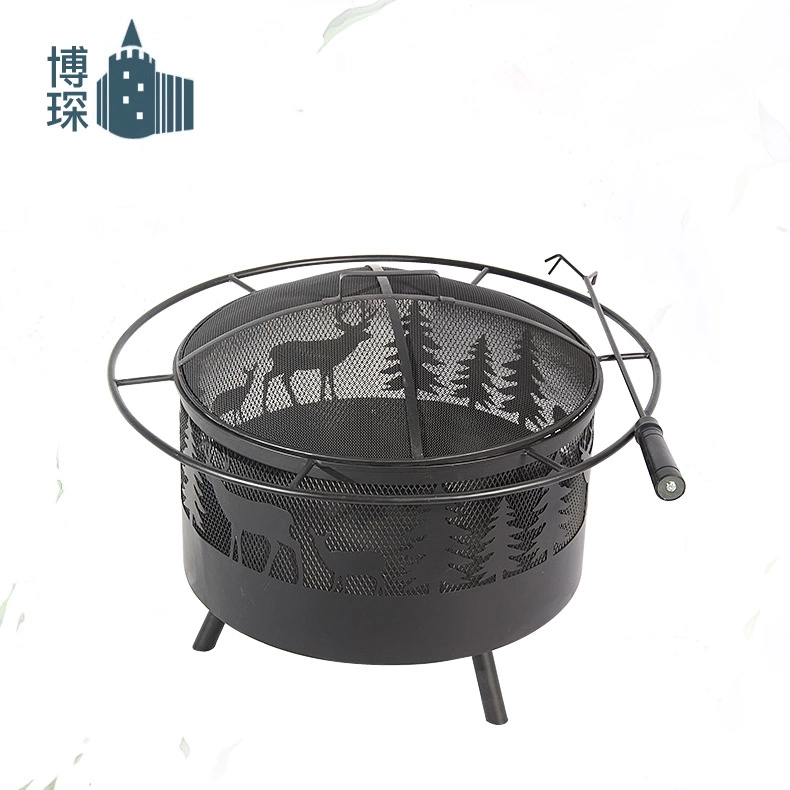 Bbq Grills Portable Wood Burning Metal Cooking Fire Pit Grill For Outdoor Garden/backyard/patio