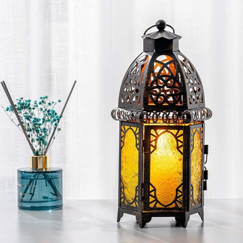 Wholesale lantern moroccan decorative Led candle modern lanterns Outdoor hanging metal lanterns