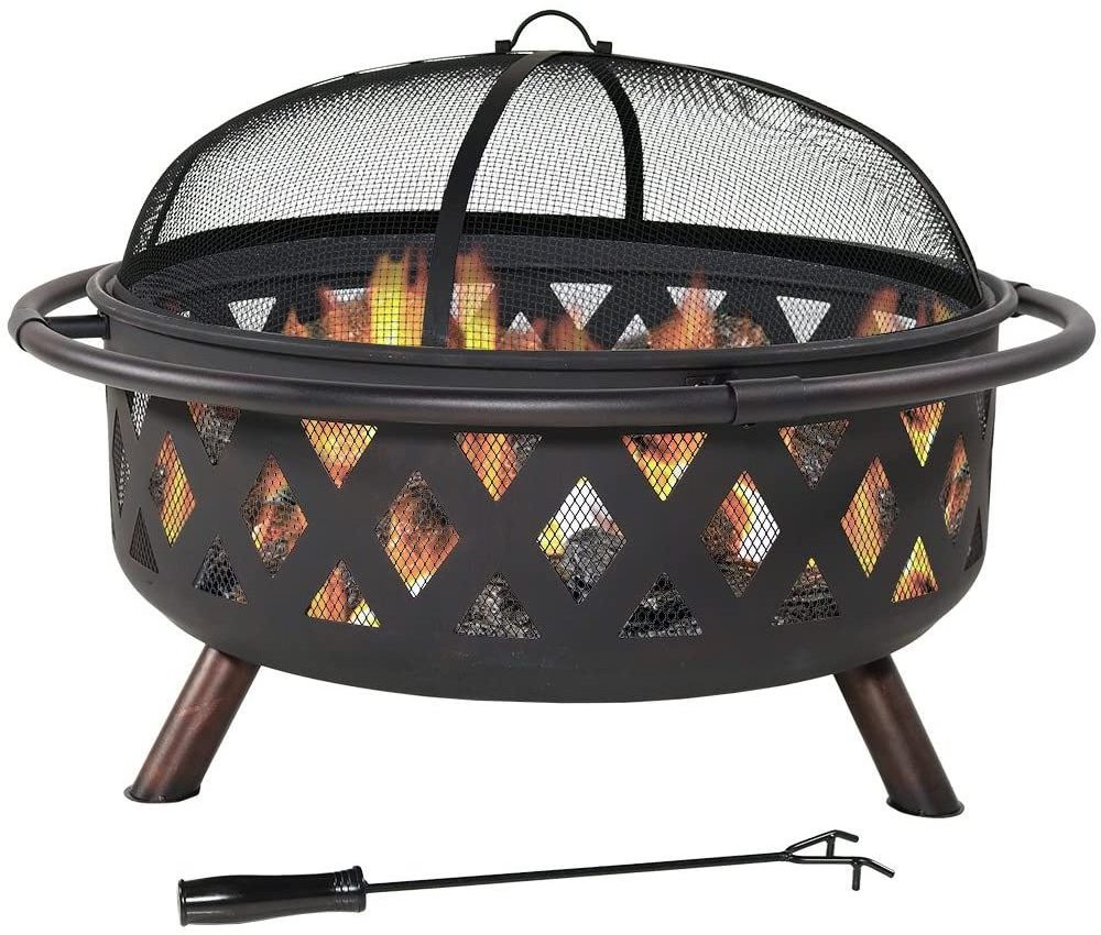 2022 factory wholesale Portable garden fire pit Patio Wood Burning Fire Bowl Round Barbecue Warming Metal Steel Fire Pit