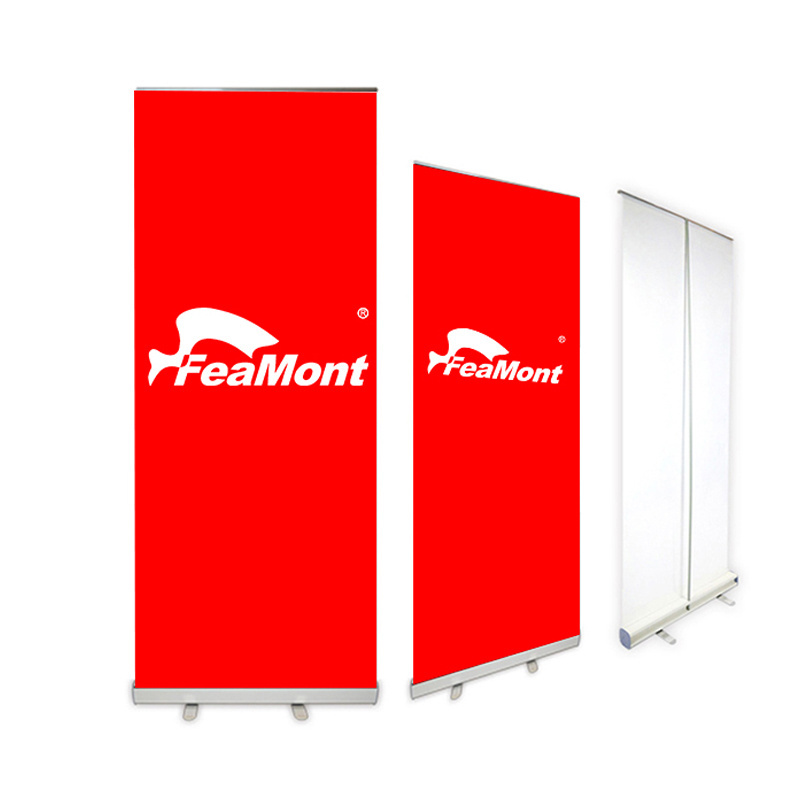 FEAMONT Wholesale Customized Advertising stand up banner Retractable Roll Up Banner Stand Roller Banner