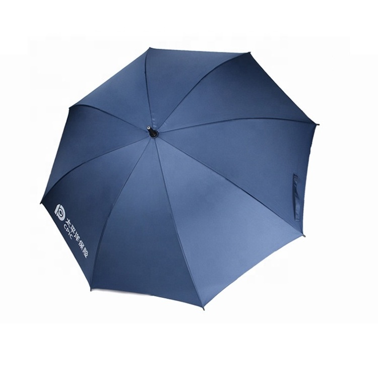 FEAMONT Custom Logo Printing UV Protective Auto Open Advertising Golf Umbrella Straight Style Windproof for Beach Patio