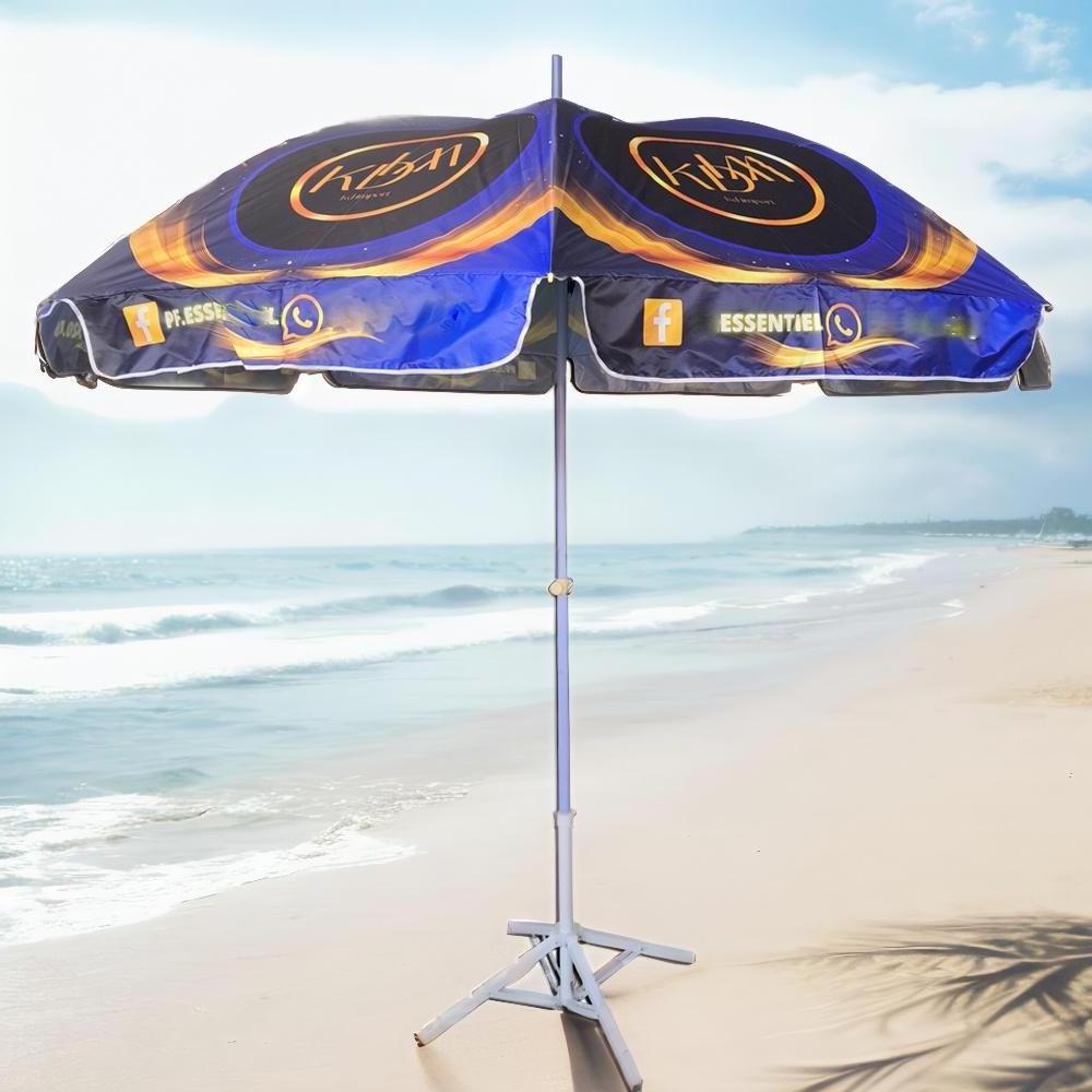 FEAMONT High Quality Super Large Advertising Print Custom Design Logo Outdoor Beach Umbrella