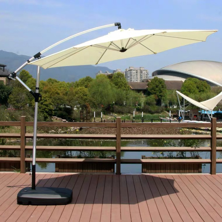 FEAMONT Commercial Aluminum Parasol Banana Bar Umbrellas for Outdoor Garden Table Wholesale Stand for Patio Umbrella Screen