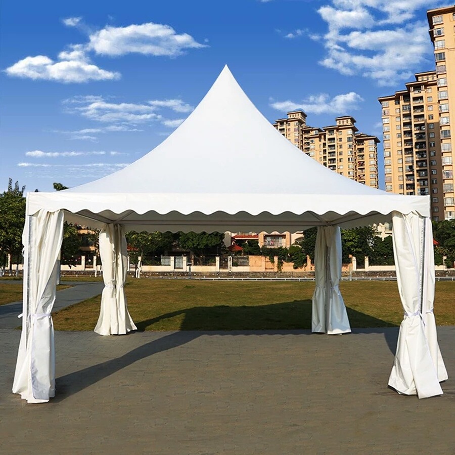 FEAMONT Outdoor Aluminium Exhibition Tents Hexagon Gazebo Pagoda Tent 3X3 4X4 5X5 10X10 Canvas Exhibition Tents for Trade Shows