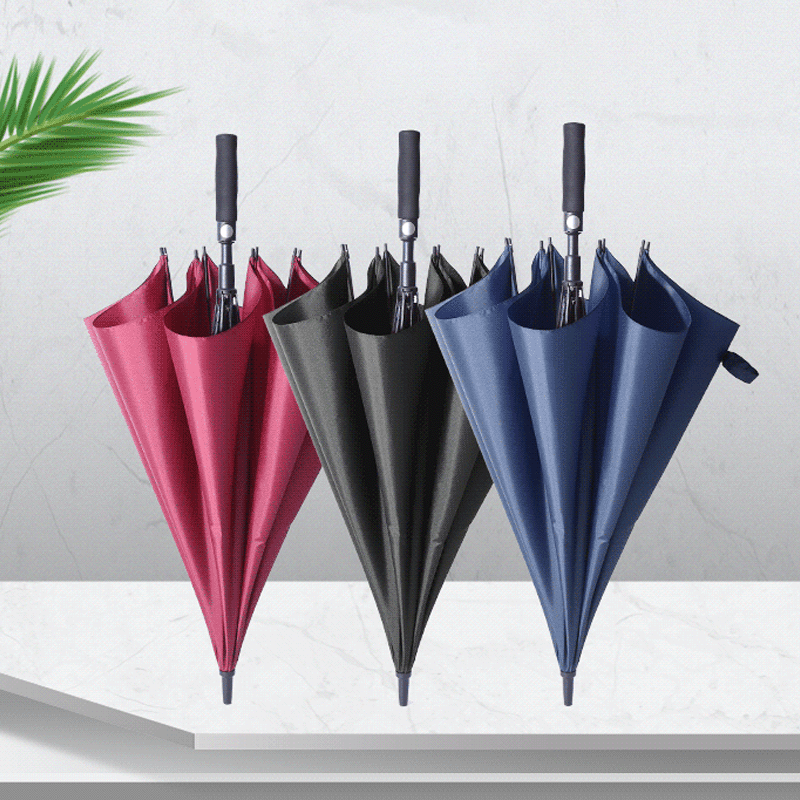 FEAMONT OEM Novelty Straight Golf Umbrella Waterproof and Sunshade Double Layer Fabric for Beach Promotion for Adults