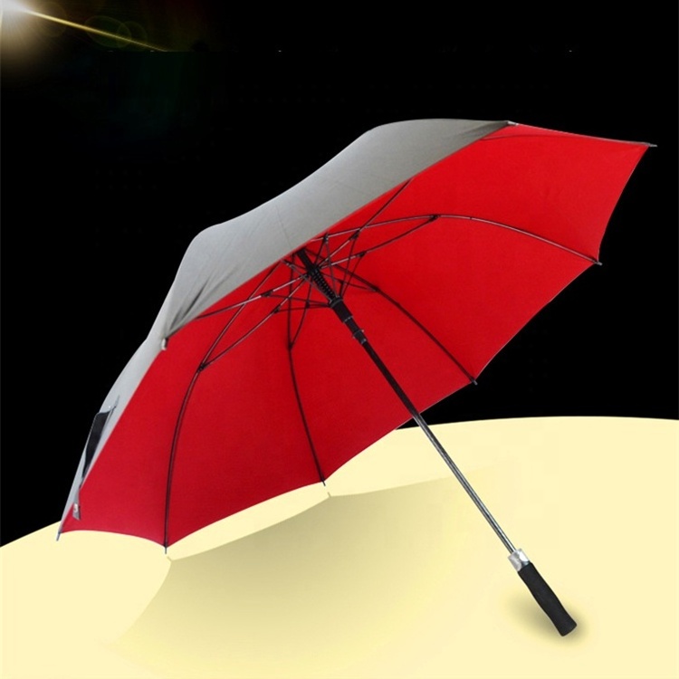 FEAMONT OEM Novelty Straight Golf Umbrella Waterproof and Sunshade Double Layer Fabric for Beach Promotion for Adults