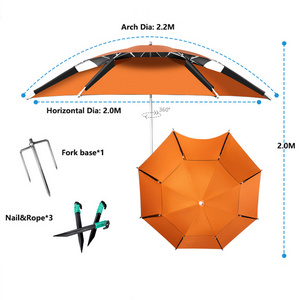 Wholesale high quality  7.5ft Vented top outdoor beach parasol  fishing umbrella