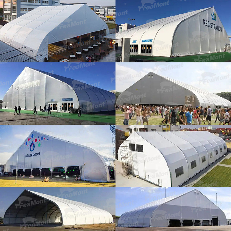 FEAMONT Aluminium Exhibition Tents Outdoor Clear Span Sports Frame Tents for Tennis Court Covers and Trade Show Tents