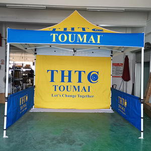 FEAMONT Custom 3x4.5m 4x8m pop up tent iron gazebo for car Promotional Folding Gazebo 3x6 with Walls and Church Window