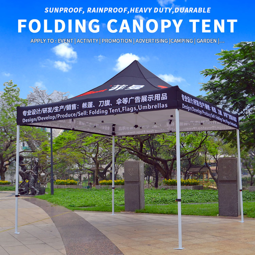 FEAMONT Custom 3x4.5m 4x8m pop up tent iron gazebo for car Promotional Folding Gazebo 3x6 with Walls and Church Window