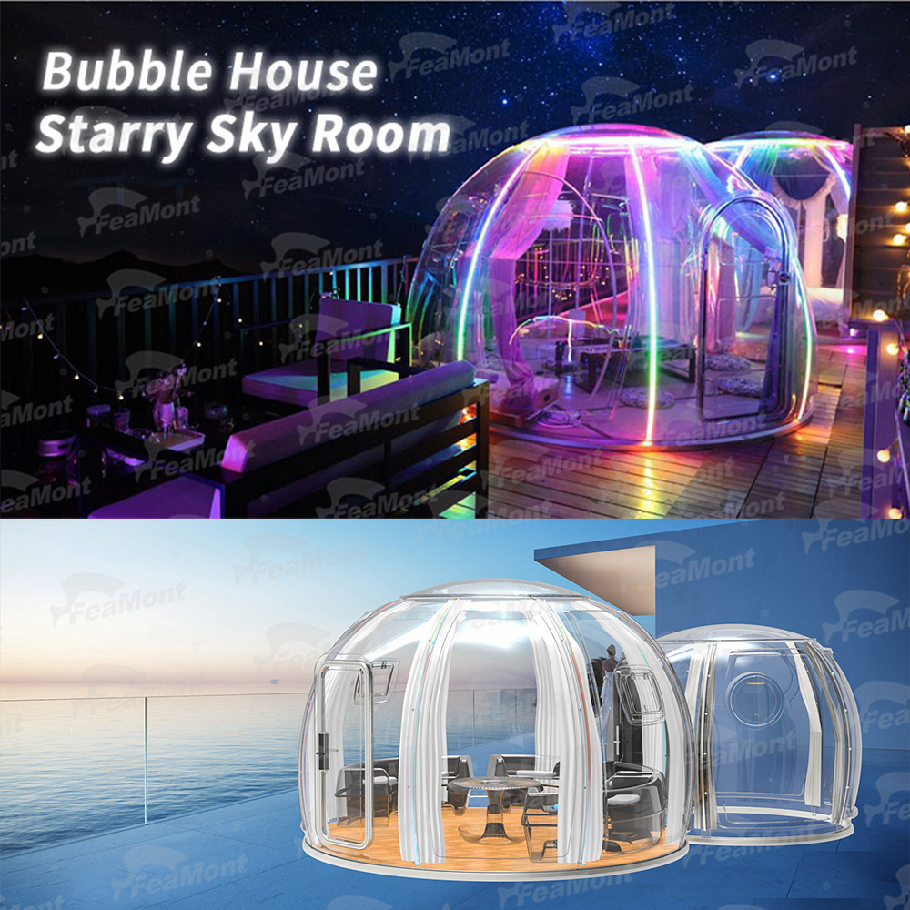 FEAMONT Hot Selling Dome Hotel Polycarbonate Dome Tent Modular Prefab Dome house For Resorts Villa Garden