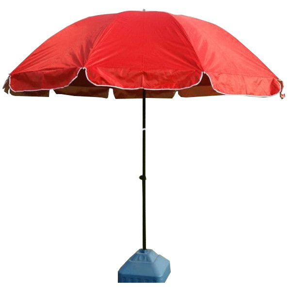 FEAMONT Fabric Umbrella Frame Outdoor Beach Umbrella Portable Promotional PVC 52inch Red Outdoor Furniture Select LOGO Polyester