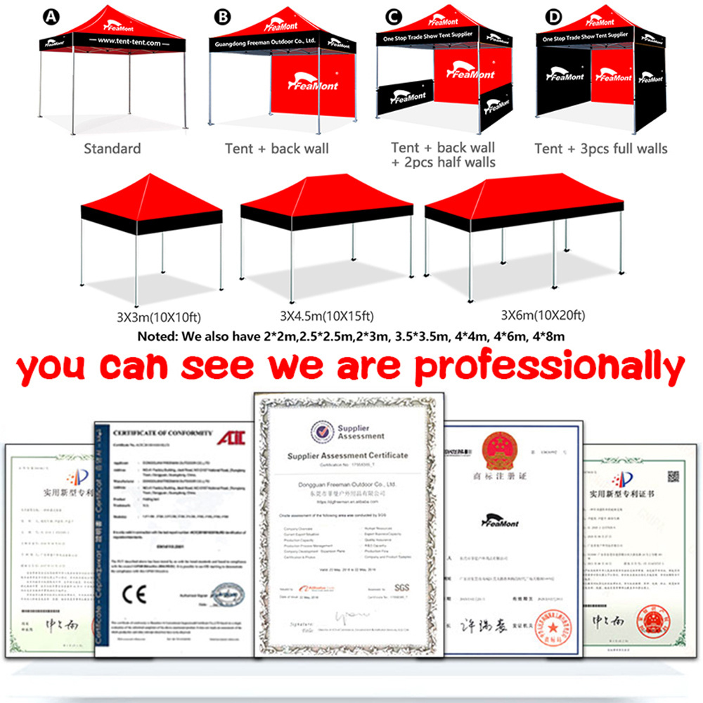 CUSTOM heavy duty foldable pop up folding tent 2x2 kiosk display gazebo expo trade show tent