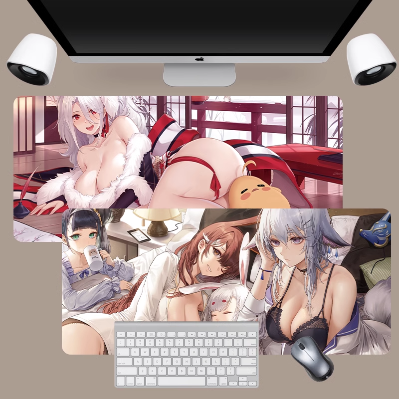 Custom Logo Gaming Mouse Pads XXL Big Desk Mats Sexy Anime Girl Mouse Pad