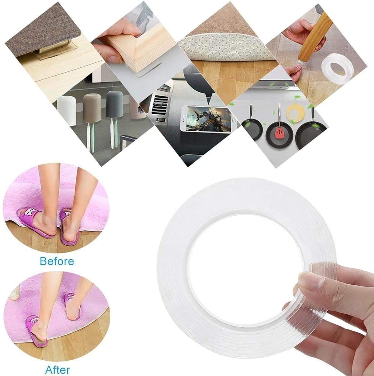 wholesale price double sided Dots Adhesive Coloured Nano Tape transparent tape reusable nano tape