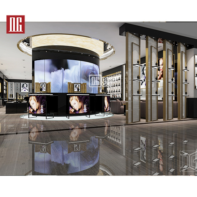 DG Showcase Customizable size High End Luxury Perfume Kiosk For Sale perfume shop showcase