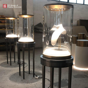 Free Standing Glass Jewelry Display Showcase Manufacturer Jewellery Shop Design Ideas Led Light jewelry kiosk