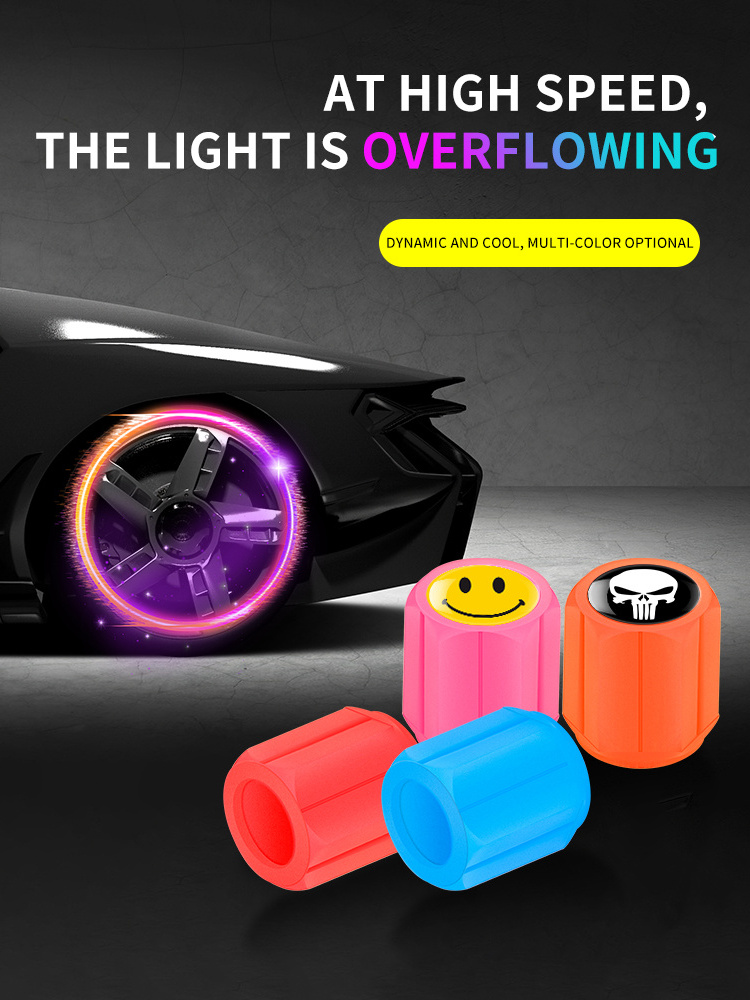 Wholesale prices Universal Motorcycle Car Tire Valve  Luminous Car Vehicle Cover Autoluminescence Car Tire Valve light