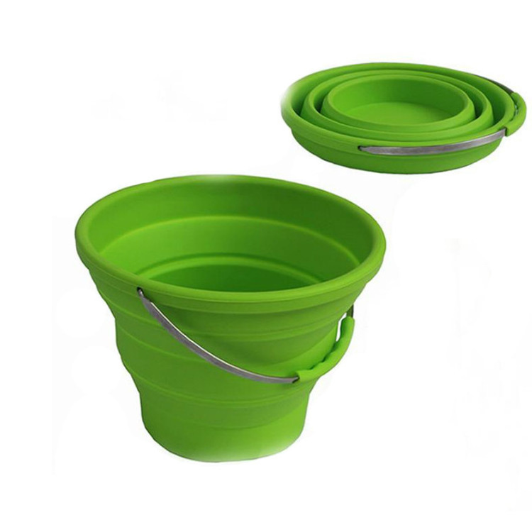 Silicone 5l foldable kids mop camp washing sand beach water ice bucket collapsible