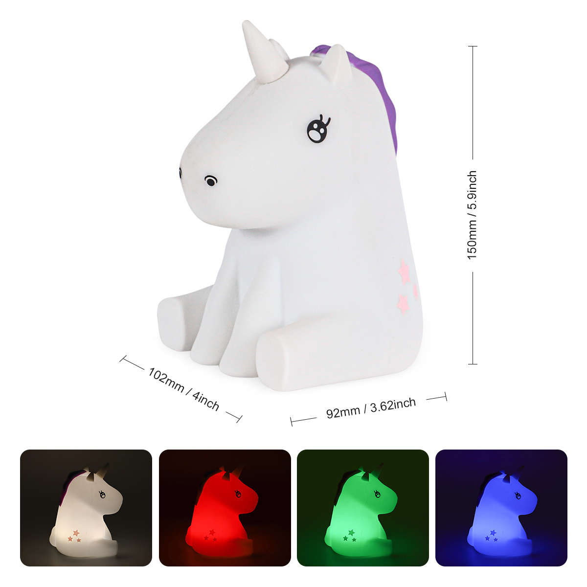 Portable Soft Cartoon Animal Kids Lamp Baby Night Light For Livingroom Christmas Gift Usb Night Light