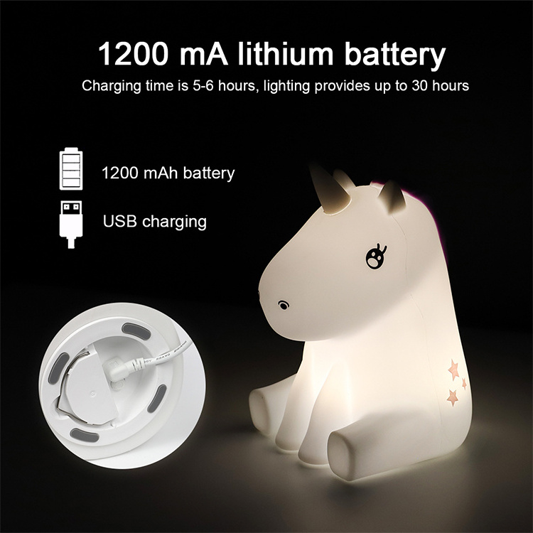 Creative Mini Cartoon Animal Kids Lamp Baby Night Light For Livingroom Christmas Gift Night Light USB rechargeable