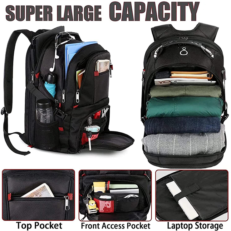 Factory OEM Sport School Bag Pack Custom Logo Hiking Camping Travel Casual Sport Laptop Backpack With USB