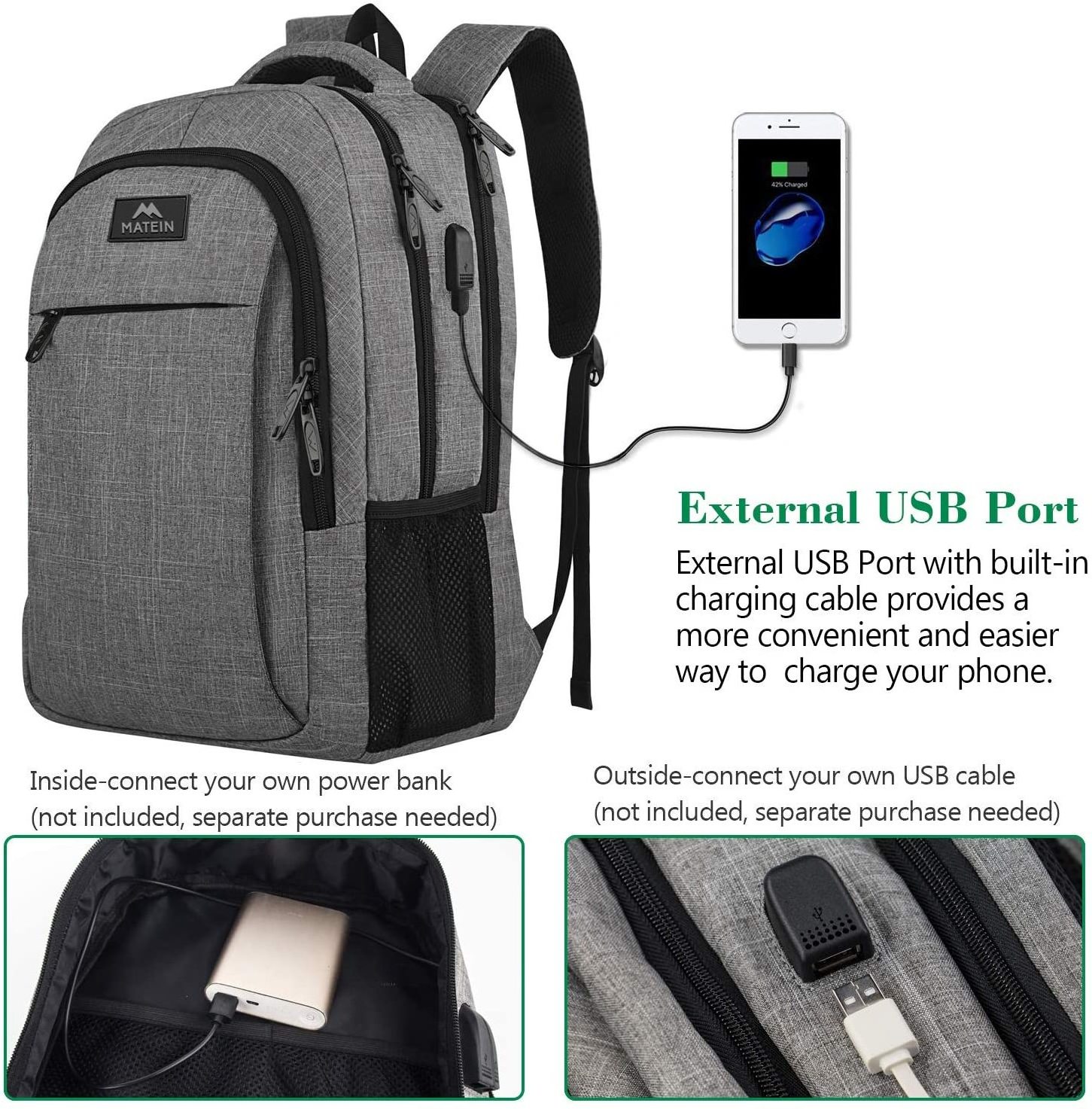 Wholesale OEM 15.6 Inch Women's Travel Business Computer Laptop Backpack With USB Smart Laptop Backpack Manufacturer For Men