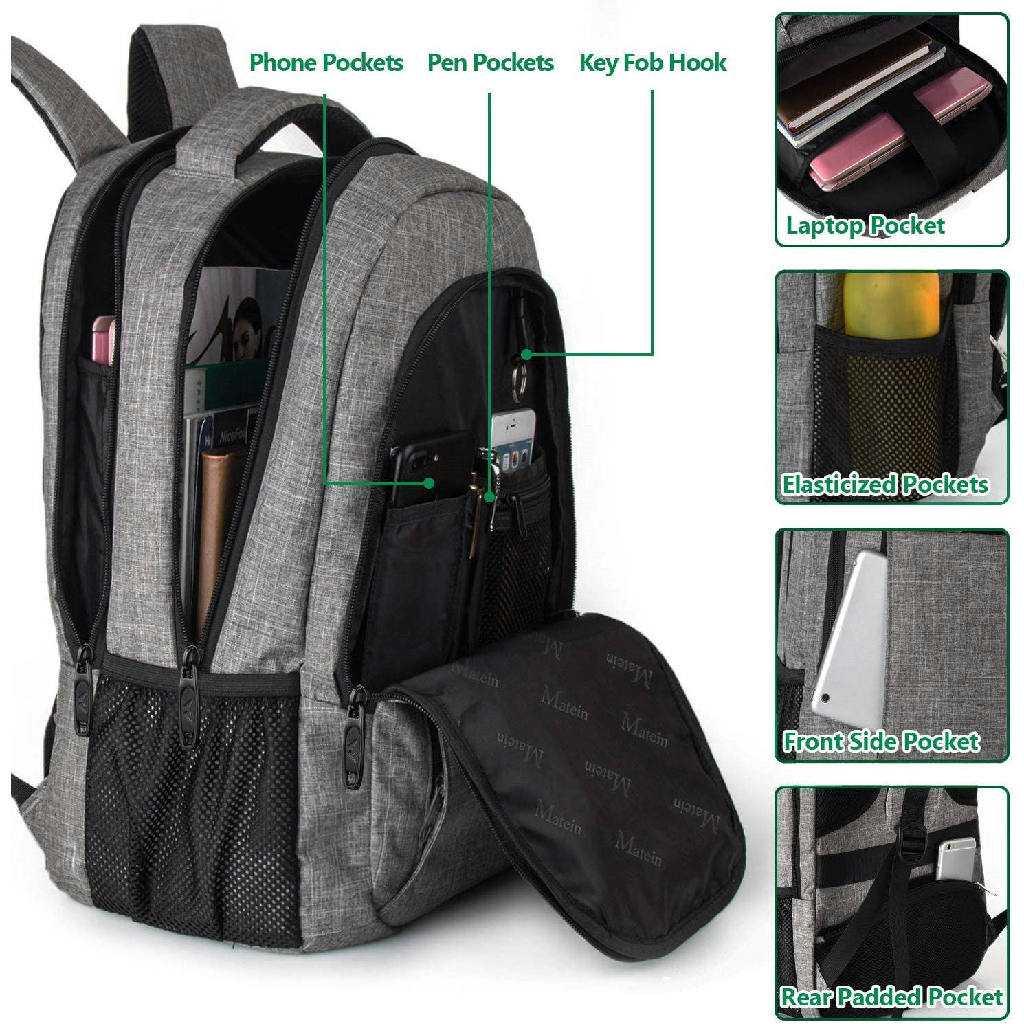 Wholesale OEM 15.6 Inch Women's Travel Business Computer Laptop Backpack With USB Smart Laptop Backpack Manufacturer For Men