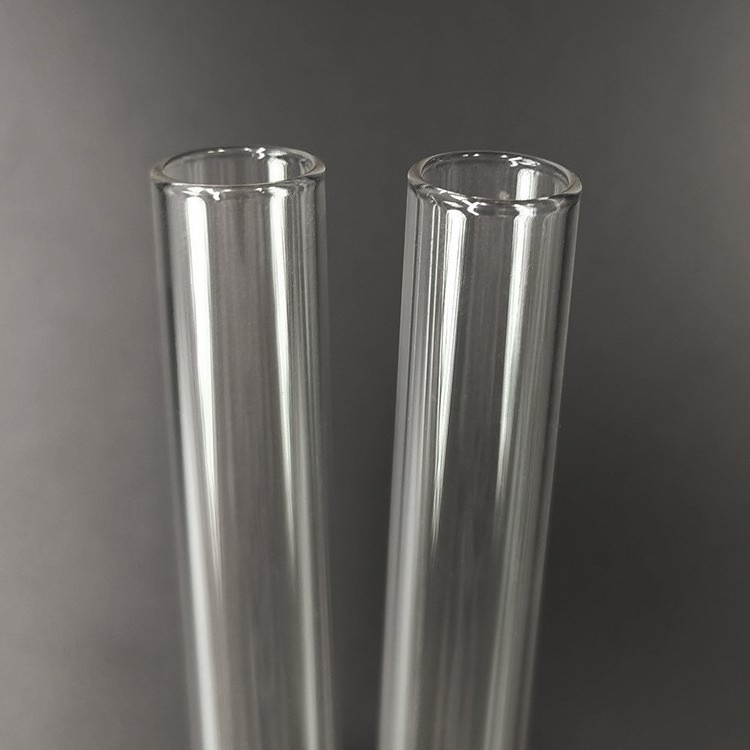 Wholesale Custom Round Fused Large Diameter Bubble Pipe Borosilicate Clear Glass Tube