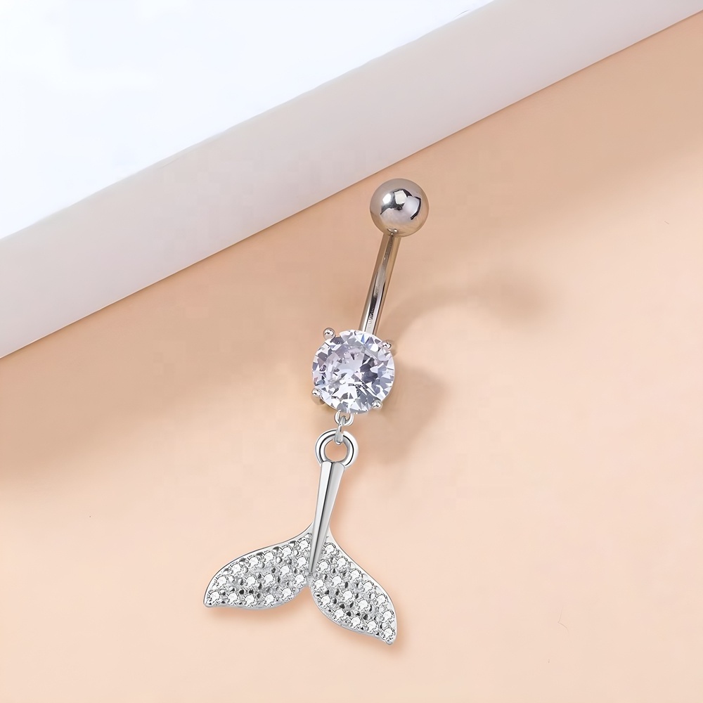 Fashion Designs Dangle Belly Rings Weekly Navel Piercing Jewelry Women Crystal Navel Belly Animal Button Ring