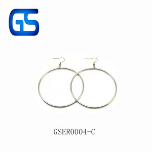 Stainless Steel Fish Hook Hoop Earring Tropical Beach Hoop Wire Circle Earrings