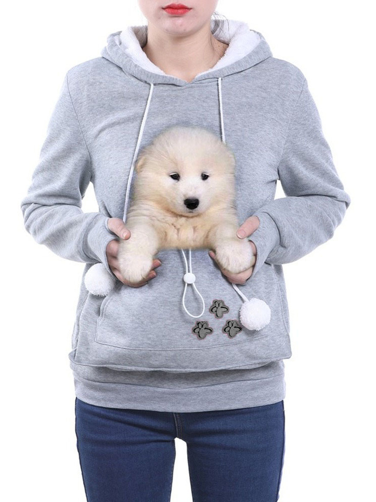 High Quality Cat Lovers Hoodies Ears Cuddle Pouch Dog Pet Hoodies For Casual Kangaroo Pullovers Sweatshirt New