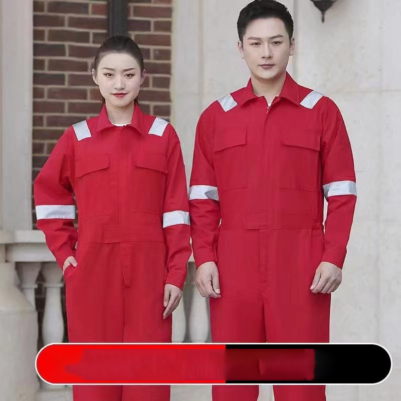 Wholesale Men FR Cotton Safety Working Fire Retardant Work Suit Coverall Worker Clothes Suits For Safety