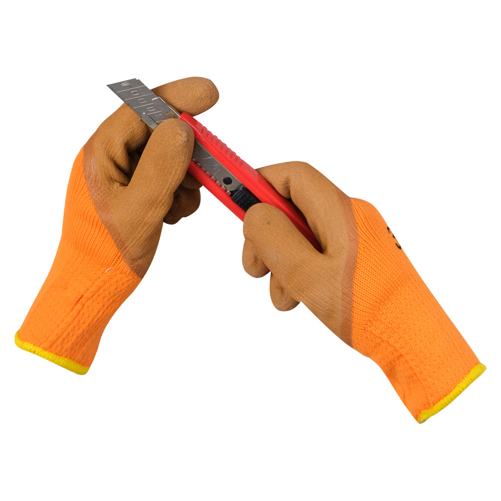 Wholesale wear-resistant durable latex rubber foam coated protective work gloves Impact labor work safety gloves