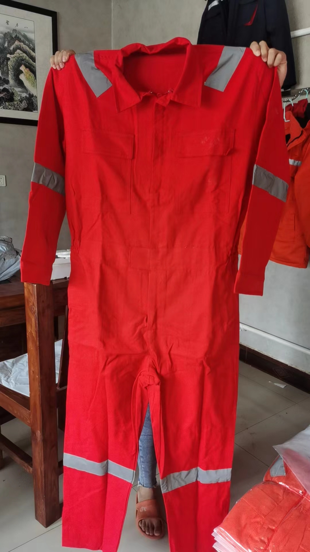 Wholesale Men FR Cotton Safety Working Fire Retardant Work Suit Coverall Worker Clothes Suits For Safety