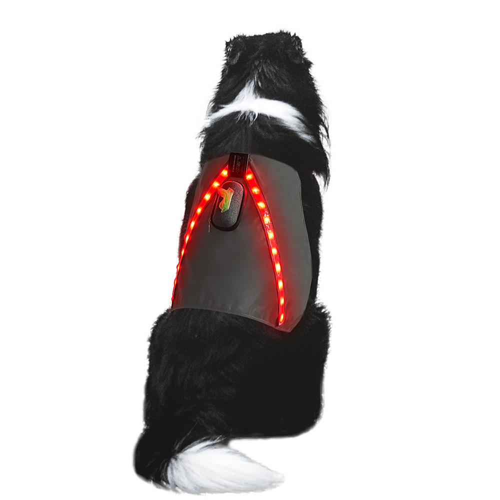 New Style Adjustable Vest Soft Reflective Glowing  harness  Led Flashing Dog Cloth for Walking the Dog at Night