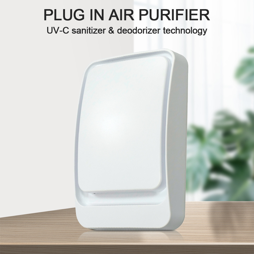 2024 New portable wall mounted plug in UVC light Air purifier sanitizer odor eliminator kill airborne bacteria air sterilizer