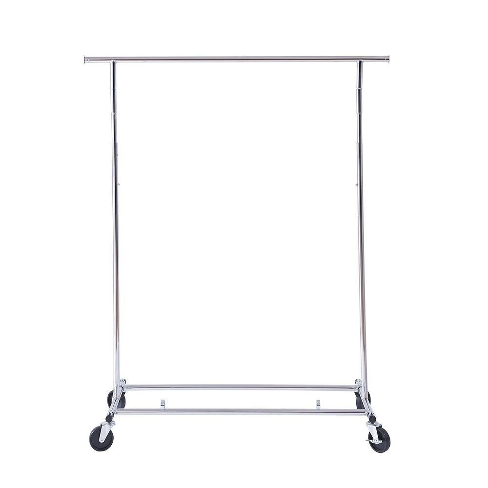 New Design Portable Coat Hanger Stand Shaped Coat Rack With Wheels shoe and clothing commercial garment rack