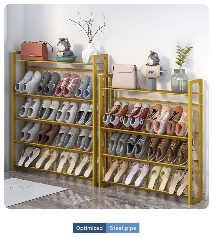 Factory customization modern furniture vertical shoe rack for living room 5 tier shoe storage rack