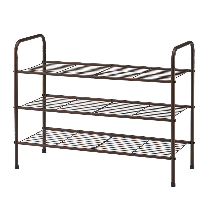 Space saving home modern adjustable living room furniture entryway and hallway metal wire storage organizer stands shoe racks