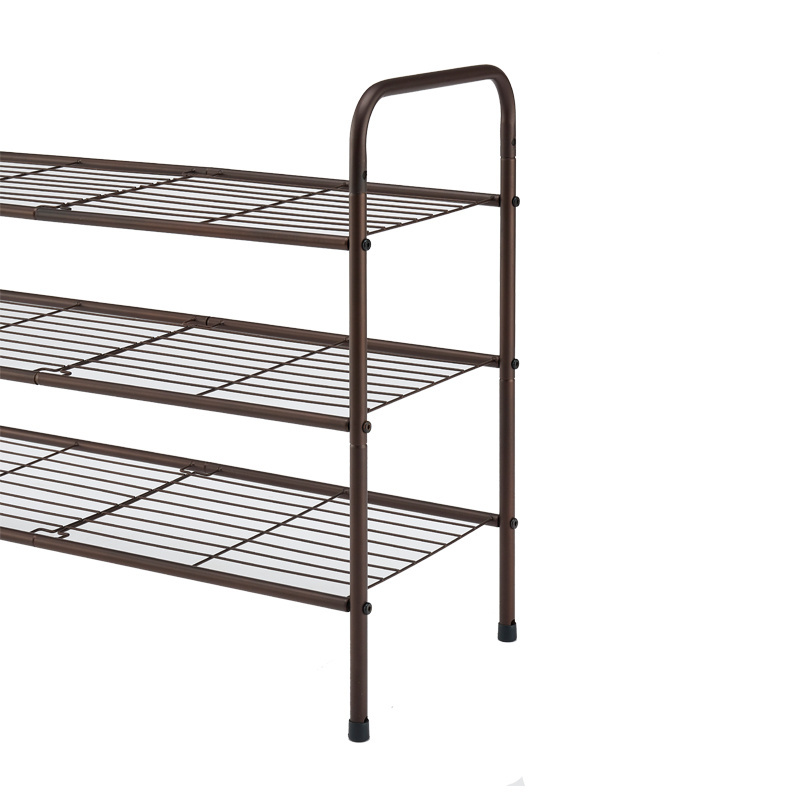 Space saving home modern adjustable living room furniture entryway and hallway metal wire storage organizer stands shoe racks