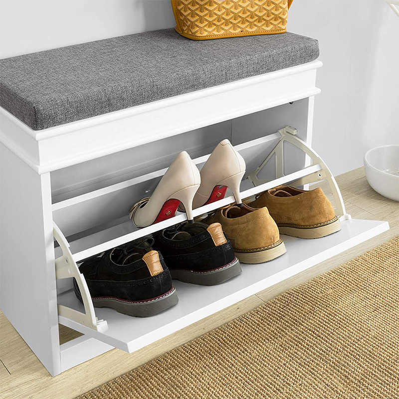 Simple easy to install long modern style industrial standing metal iron storage organizer shoe racks shelf cabinet bench