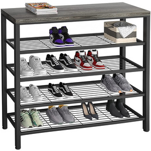 Fashionable Customized Portable 3 Tier Bamboo Wooden shoe racks online Simple Household Door Economical Dustproof Shoe Cabinet