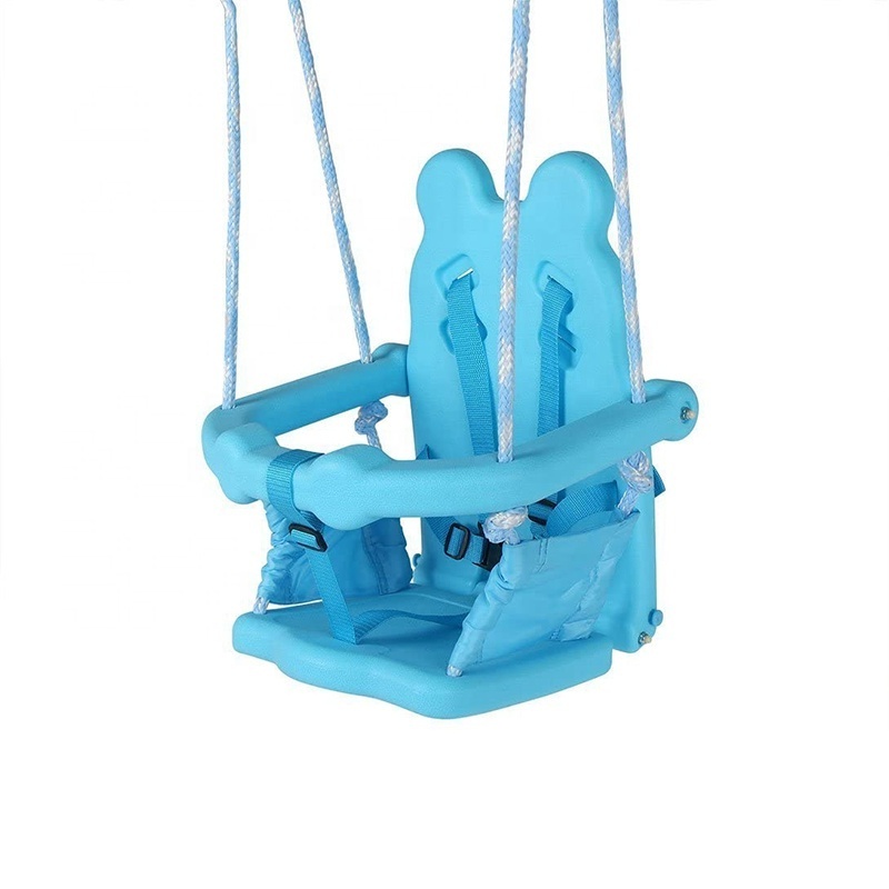 Heavy-Duty garden furniture Baby Indoor/Outdoor Swing Set with Safety Harness for kids and baby