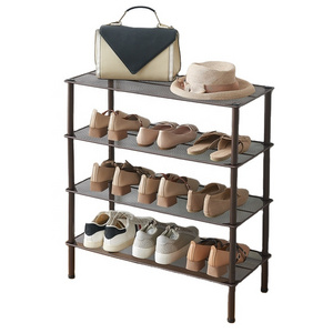 Home use 4 Tiers Antirust Iron Steel Shoe Racks Kids Shoe Rack Organizer Shoe Storage Organizer