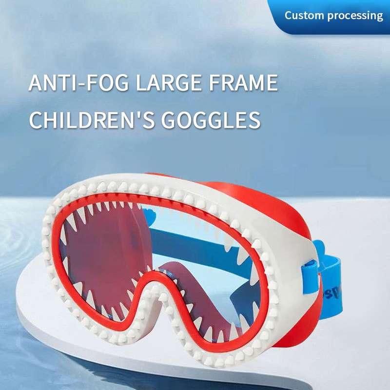 goggles swim custom anti fog fashion design big frame swim goggles children's sport diamond-encrusted kids swimming goggles