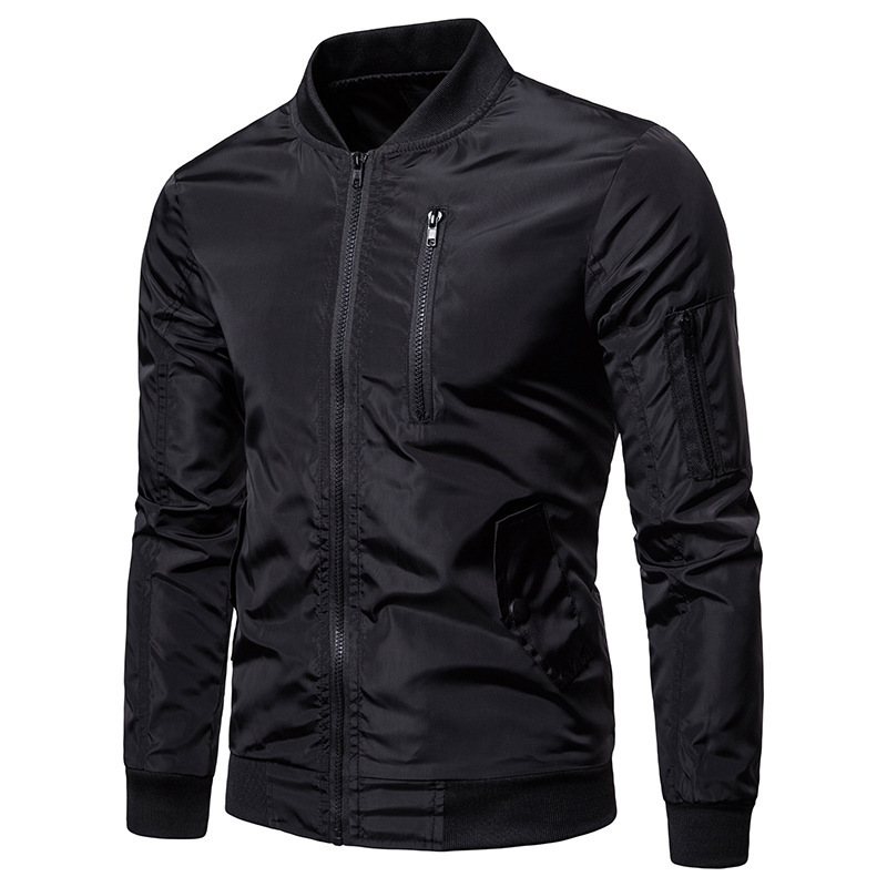 China factory custom Men's Bomber jackets with multi Pockets & Zip Up long sleeve winter Jackets