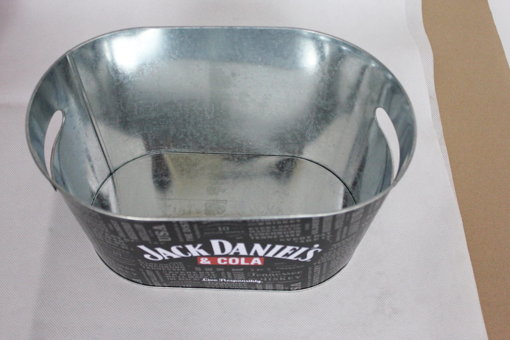 beer galvanized ice bucket tin 6L capacity suitable for 6-8 beer bottles