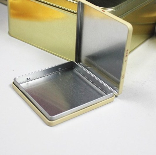 metal tinplate cigarette packaging tin box with hinged lid